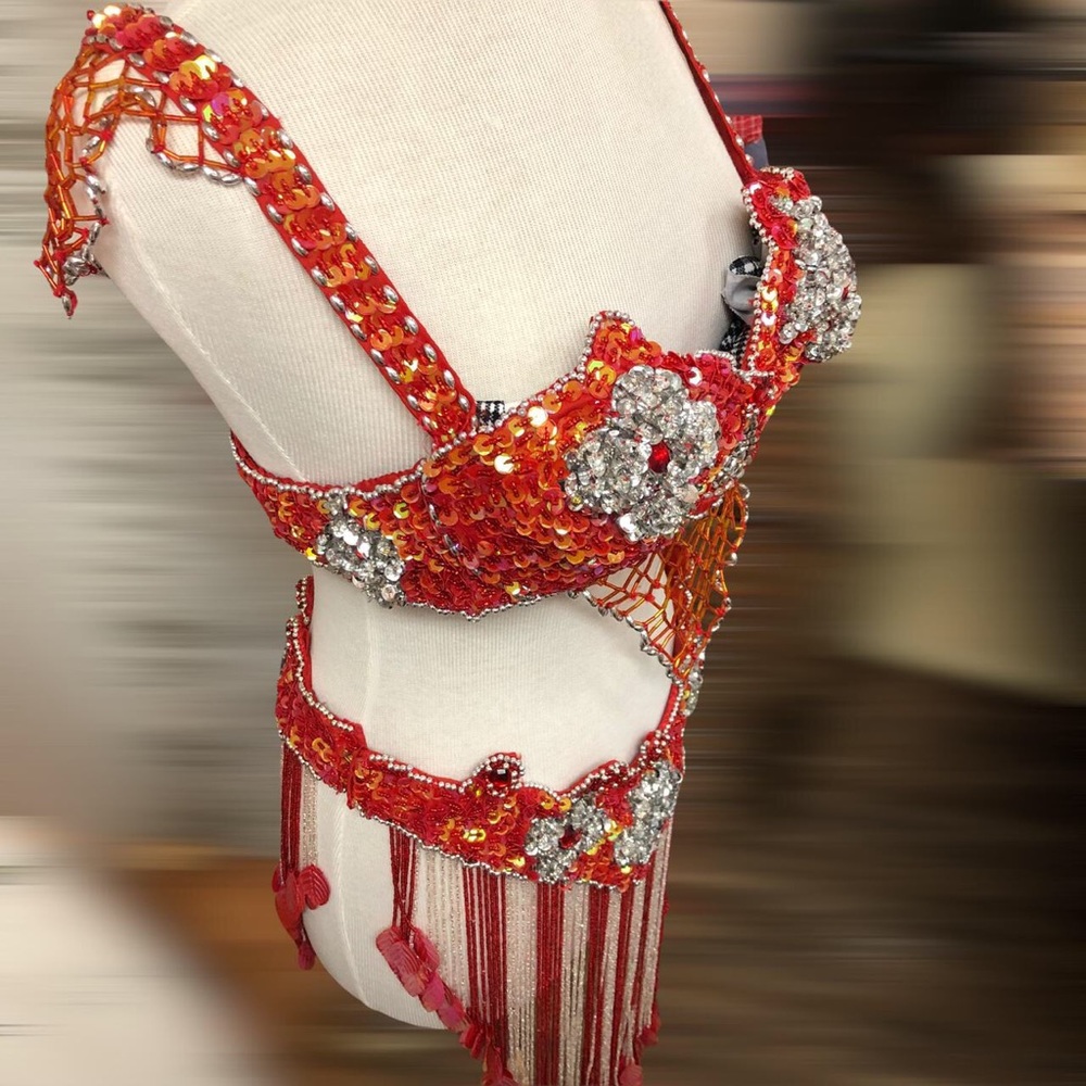 Vintage Burlesque Dancer Two Piece Set - image 3